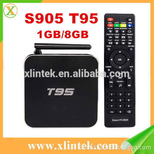 2017 Hot selling product T95 Amlogic S905 android tv box remote control smart stream tv box T95X T95m